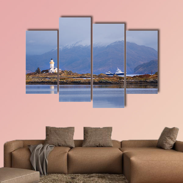 Lighthouse on Isle of Ornsay, the southern side of Isle of Skye, Scotland. wall art