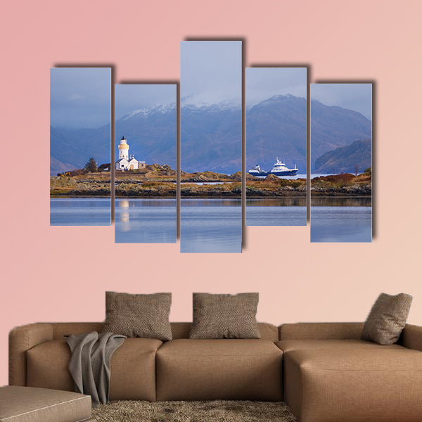 Lighthouse on Isle of Ornsay, the southern side of Isle of Skye, Scotland. wall art