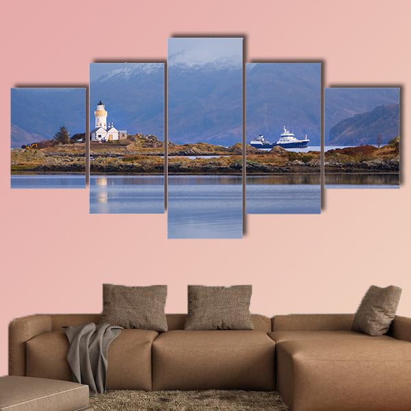 Lighthouse on Isle of Ornsay, the southern side of Isle of Skye, Scotland. wall art