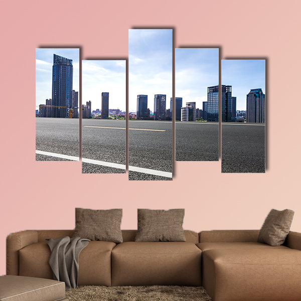 Modern buildings in Nantong Multi panel canvas wall art
