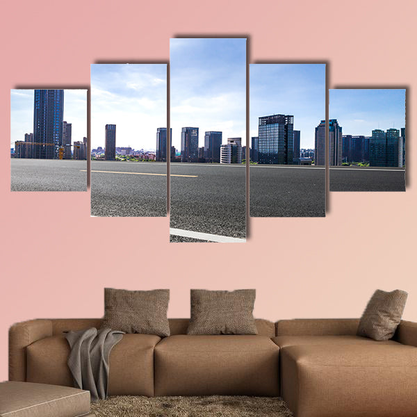 Modern buildings in Nantong Multi panel canvas wall art