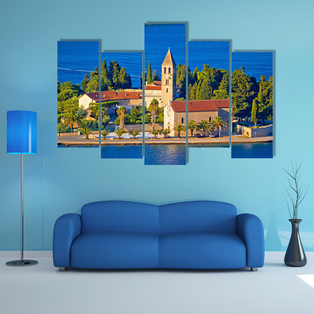 Island Of Vis Church Dalmatia Archipelago Of Croatia Multi Panel Canvas Wall Art