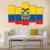 Flag of Ecuador Multi Panel Canvas Wall Art