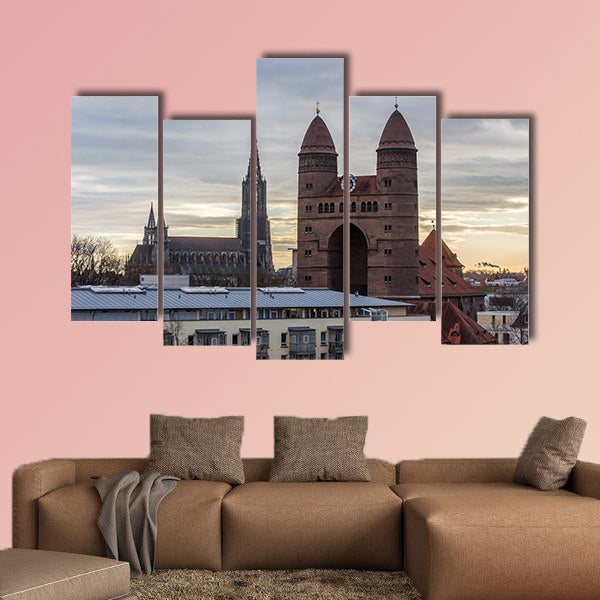 Ulm Minster and the Church of the Garrison, Ulm at the wall art