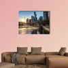 Sunset at La Mexicana Park, Mexico City multi panel canvas wall art