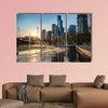 Sunset at La Mexicana Park, Mexico City multi panel canvas wall art