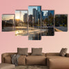 Sunset at La Mexicana Park, Mexico City multi panel canvas wall art