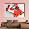 3d flag map of Canada multi panel canvas wall art