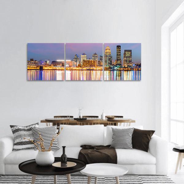 View of Skyline downtown panoramic canvas wall art
