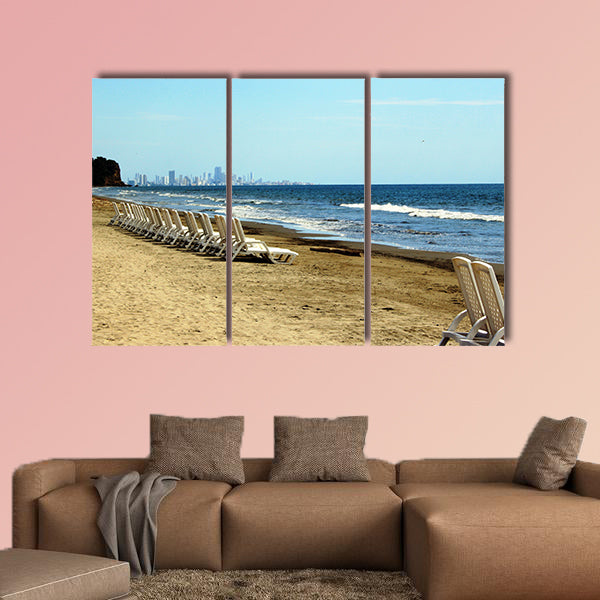 Relax on the beach of Cartagena de Indias multi panel canvas wall art