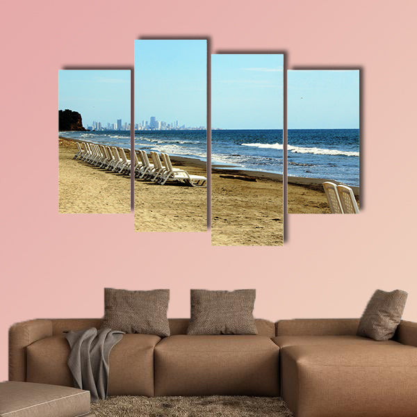 Relax on the beach of Cartagena de Indias multi panel canvas wall art