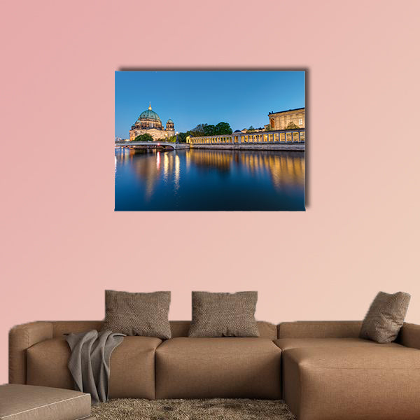 Museum Island and cathedral in Berlin at dusk multi panel canvas wall art