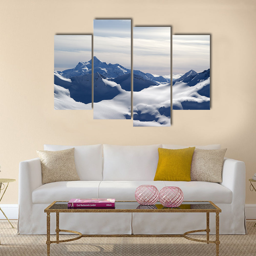 Caucasus Mountains. View from Elbrus Multi panel canvas wall art
