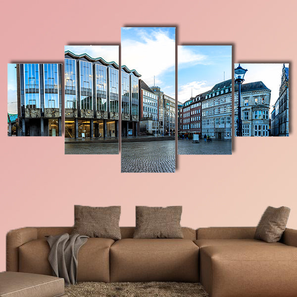 Bremen main market square in the centre of the Hanseatic City, wall art