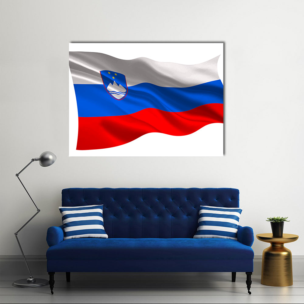Slovenia national flag icon Multi panel canvas wall art