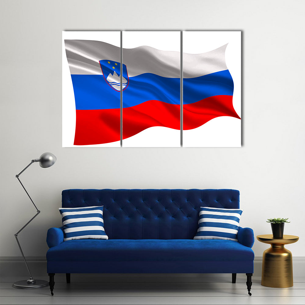 Slovenia national flag icon Multi panel canvas wall art