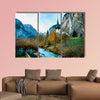 Beautiful autumn time at village of Lauterbrunnen multi panel canvas wall art