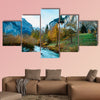 Beautiful autumn time at village of Lauterbrunnen multi panel canvas wall art