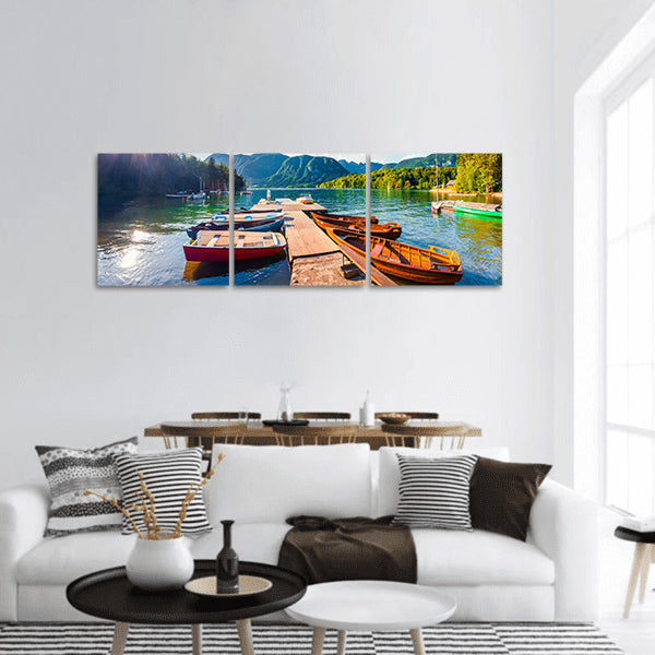 Bohinj Lake Triglav National Park, Julian Alps, Slovenia Panoramic canvas Wall Art