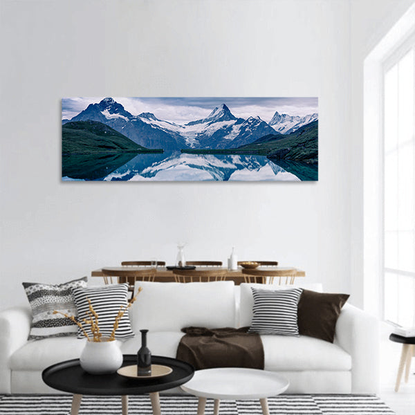 Dramamtic summer evening panoramic canvas wall art