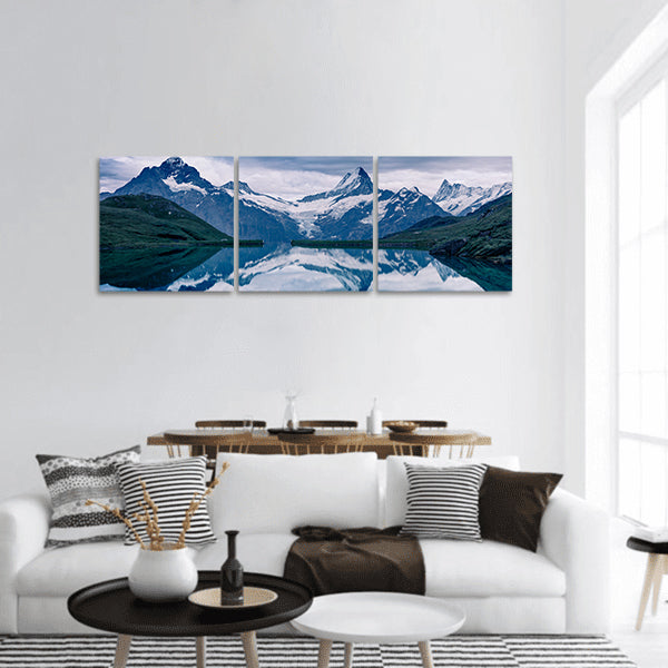 Dramamtic summer evening panoramic canvas wall art