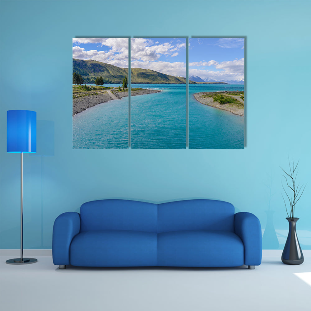 Lake Tekapo In New Zealand Multi Panel Canvas Wall Art