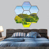 Chocolate Hills. Bohol, Philippines hexagonal canvas wall art