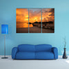 View of Vilamendhoo Island At The Water Bungalows Side In The Indian Ocean, Maldives Multi Panel Canvas Wall Art