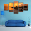 View of Vilamendhoo Island At The Water Bungalows Side In The Indian Ocean, Maldives Multi Panel Canvas Wall Art