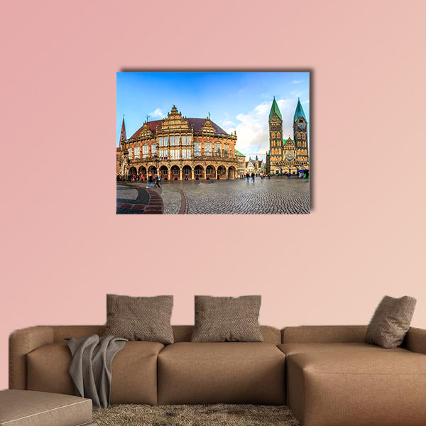 Bremen main market square in the centre of the Hanseatic City, wall art