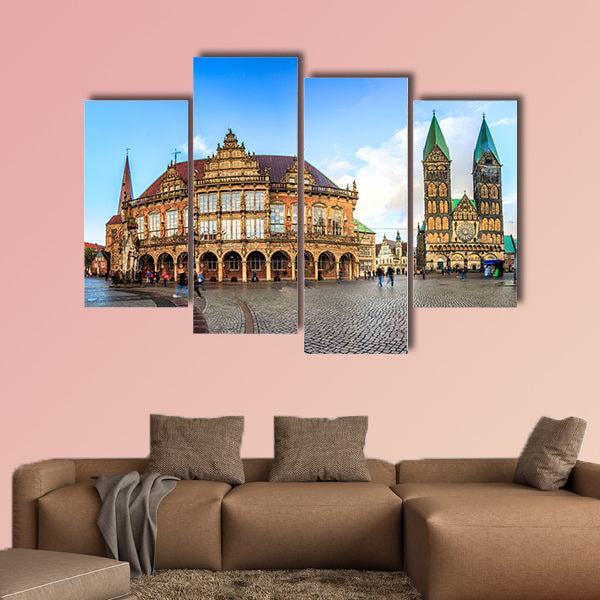 Bremen main market square in the centre of the Hanseatic City, wall art