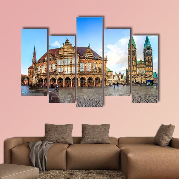 Bremen main market square in the centre of the Hanseatic City, wall art