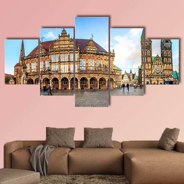Bremen main market square in the centre of the Hanseatic City, wall art