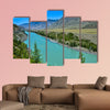 Turquoise Katun River in a mountain valley  beautiful view from the colorful wall art