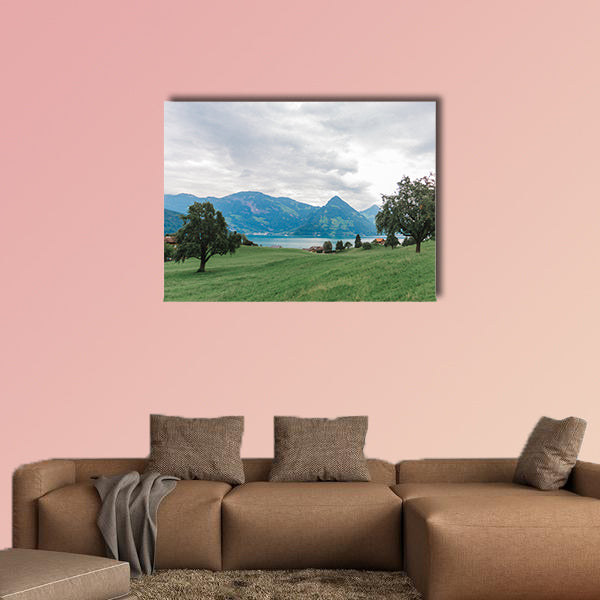 Lucerne lake vierwaldstaettersee Swiss landscape multi panel canvas wall art