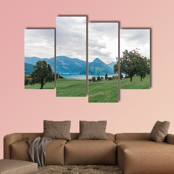 Lucerne lake vierwaldstaettersee Swiss landscape multi panel canvas wall art