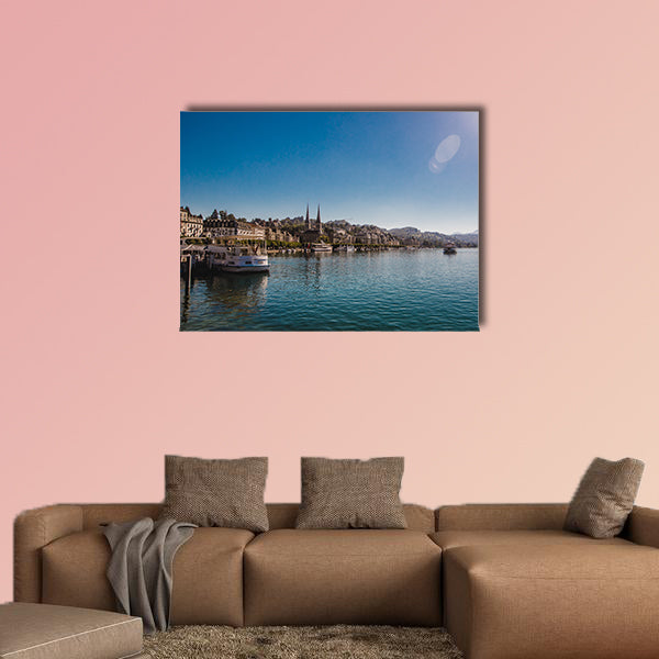 Lucerne lake vierwaldstaettersee Swiss landscape multi panel canvas wall art