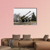 Soviet cannon in a park of the Great Patriotic War multi panel canvas wall art