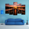 The scenery of sunset at public mosque, Putrajaya multi panel canvas wall art