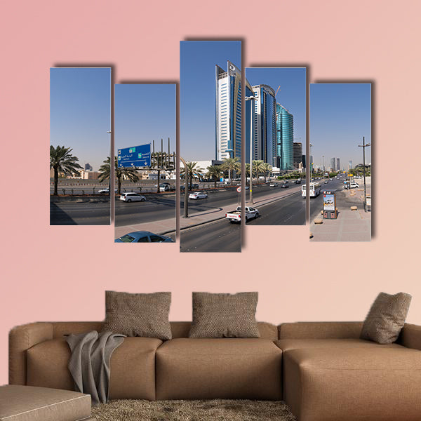 King Fahd Road, in scene multi panel canvas wall art