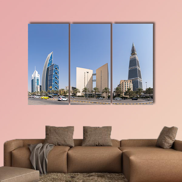 Al Faisalia Commercial Building, Ministry of Islamic Affairs and alfaisal museum multi panel canvas wall art
