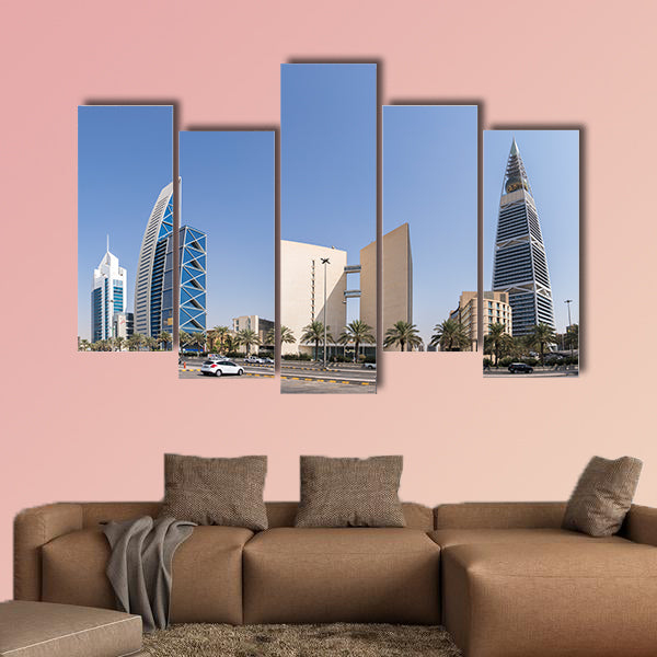Al Faisalia Commercial Building, Ministry of Islamic Affairs and alfaisal museum multi panel canvas wall art