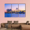 Gwangan Bridge and Haeundae at Sunrise, Busan City, South Korea multi panel canvas wall art