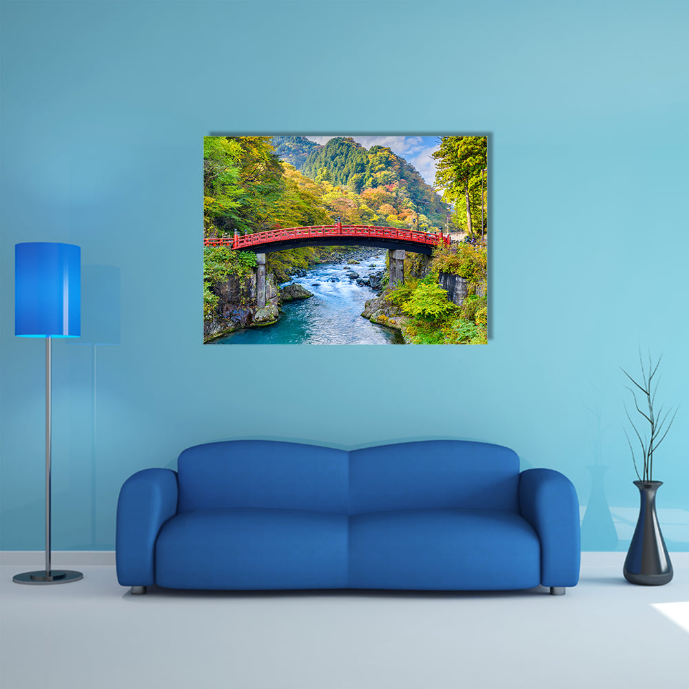 Nikko, Japan at Shinkyo Bridge multi panel canvas wall art