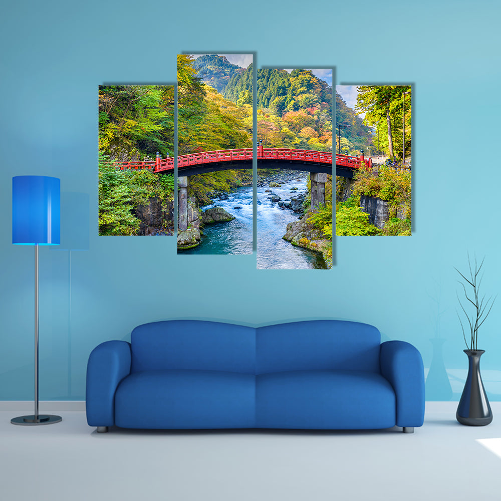 Nikko, Japan at Shinkyo Bridge multi panel canvas wall art