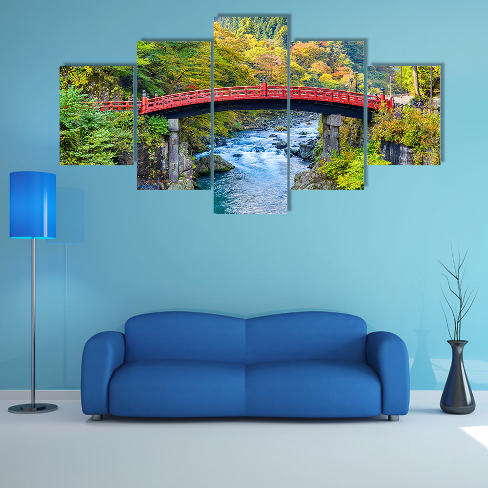 Nikko, Japan at Shinkyo Bridge multi panel canvas wall art