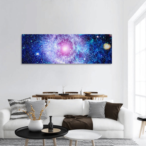 Dark night sky full of stars panoramic canvas wall art