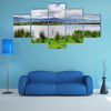 A small lake inside Ngorongoro crater, Tanzania, Africa multi panel canvas wall art