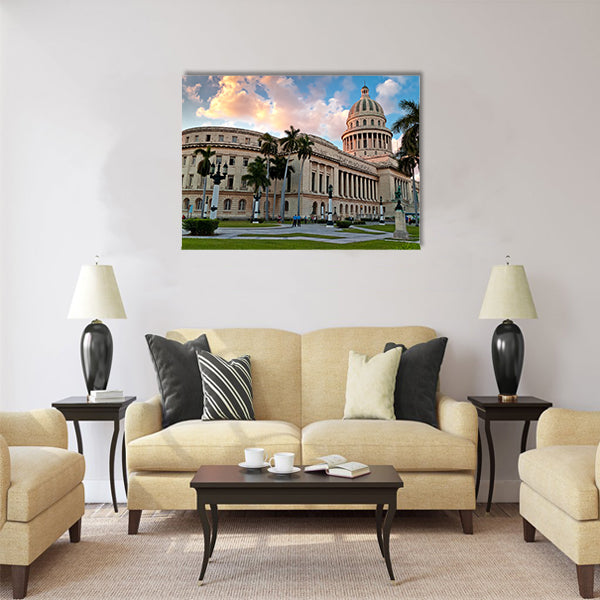 nouveau building with its distinctive dome Multi panel canvas wall art
