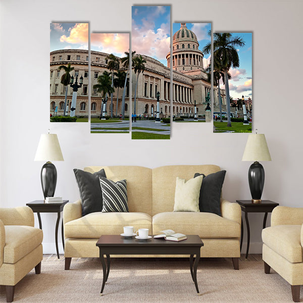 nouveau building with its distinctive dome Multi panel canvas wall art